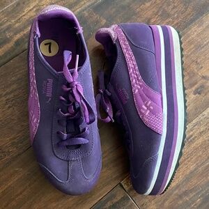 Vintage Puma Purple Platform Sneakers